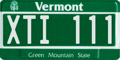 VT license plate XTI111