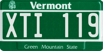 VT license plate XTI119