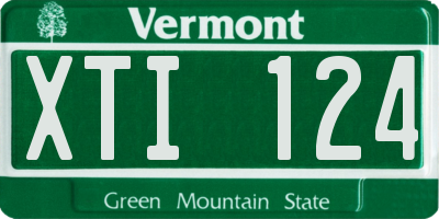 VT license plate XTI124