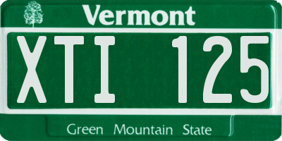 VT license plate XTI125