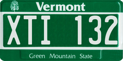 VT license plate XTI132