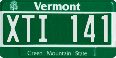 VT license plate XTI141