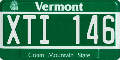VT license plate XTI146