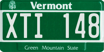 VT license plate XTI148