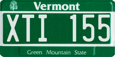 VT license plate XTI155