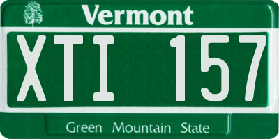 VT license plate XTI157