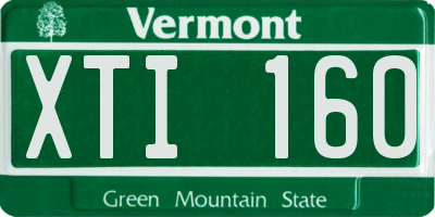 VT license plate XTI160