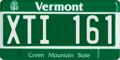 VT license plate XTI161