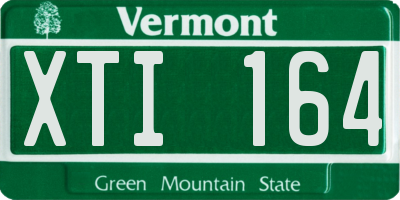 VT license plate XTI164