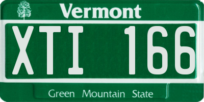 VT license plate XTI166