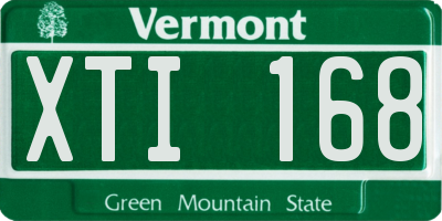VT license plate XTI168