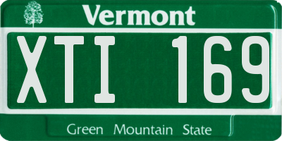 VT license plate XTI169