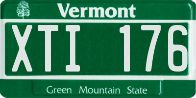 VT license plate XTI176
