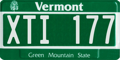 VT license plate XTI177