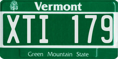 VT license plate XTI179