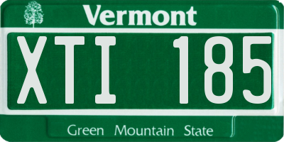 VT license plate XTI185