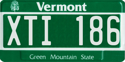 VT license plate XTI186
