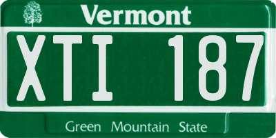 VT license plate XTI187