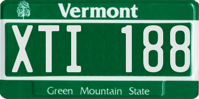 VT license plate XTI188