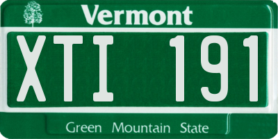 VT license plate XTI191