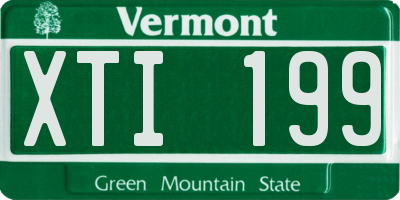 VT license plate XTI199