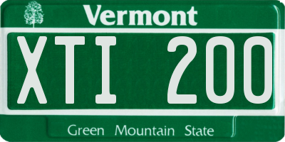 VT license plate XTI200