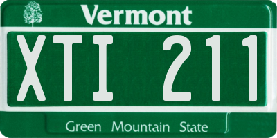 VT license plate XTI211