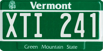 VT license plate XTI241