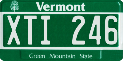 VT license plate XTI246
