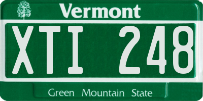 VT license plate XTI248