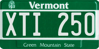 VT license plate XTI250