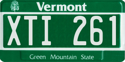 VT license plate XTI261