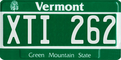 VT license plate XTI262