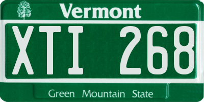 VT license plate XTI268