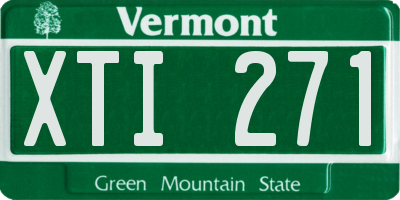 VT license plate XTI271