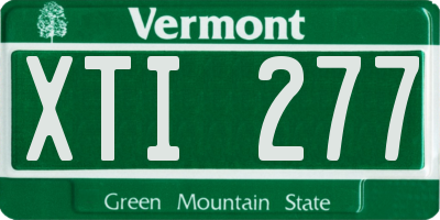 VT license plate XTI277