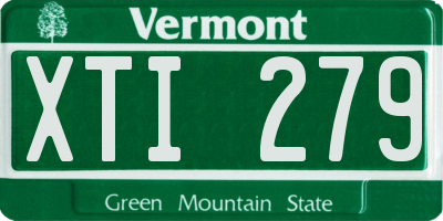 VT license plate XTI279