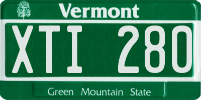 VT license plate XTI280