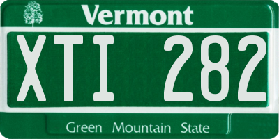 VT license plate XTI282