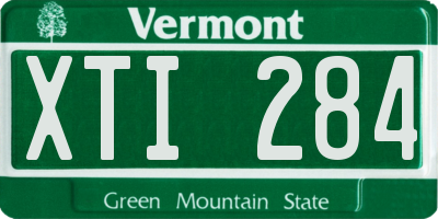 VT license plate XTI284