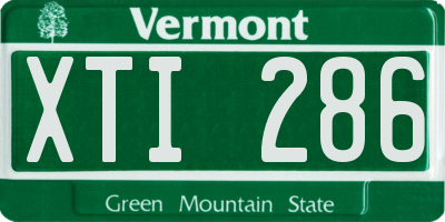 VT license plate XTI286