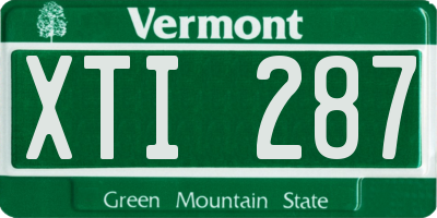 VT license plate XTI287