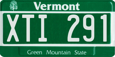 VT license plate XTI291