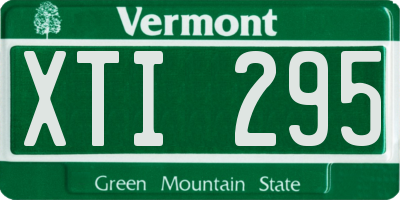 VT license plate XTI295