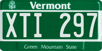 VT license plate XTI297