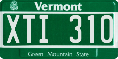 VT license plate XTI310