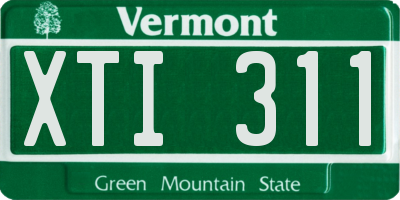 VT license plate XTI311