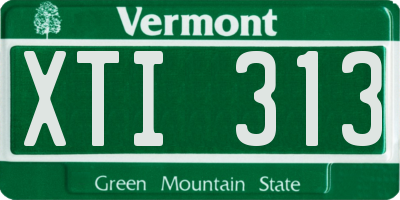 VT license plate XTI313