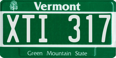 VT license plate XTI317