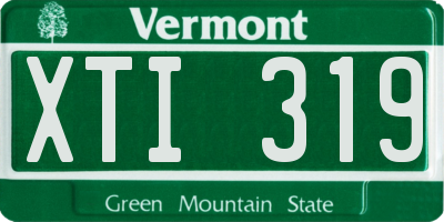 VT license plate XTI319